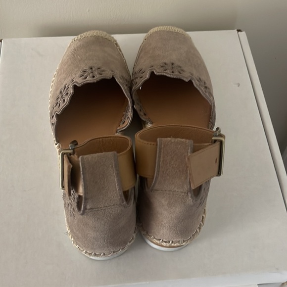 Crown Vintage Taupe Leather Brixie Wedge Sandal Size 7M, classic, casual - Picture 4 of 4